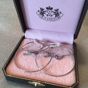 💿JUICY COUTURE EARRINGS -SILVER HOOPS